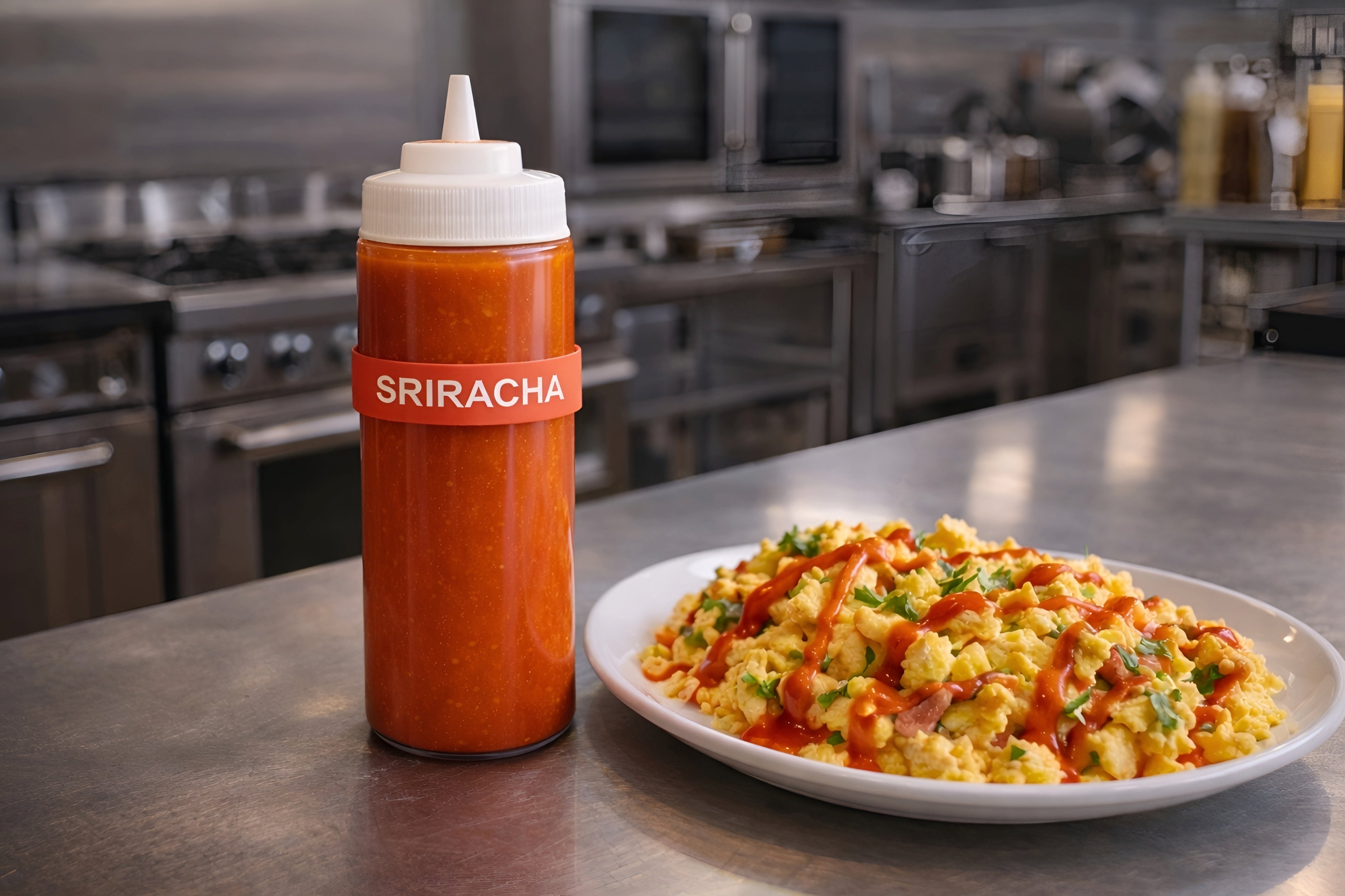 Rousse Bands® Sriracha Squeeze Bottle Label