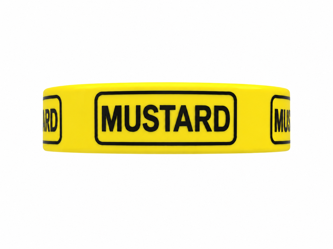 Rousse Bands® Mustard Squeeze Bottle Label