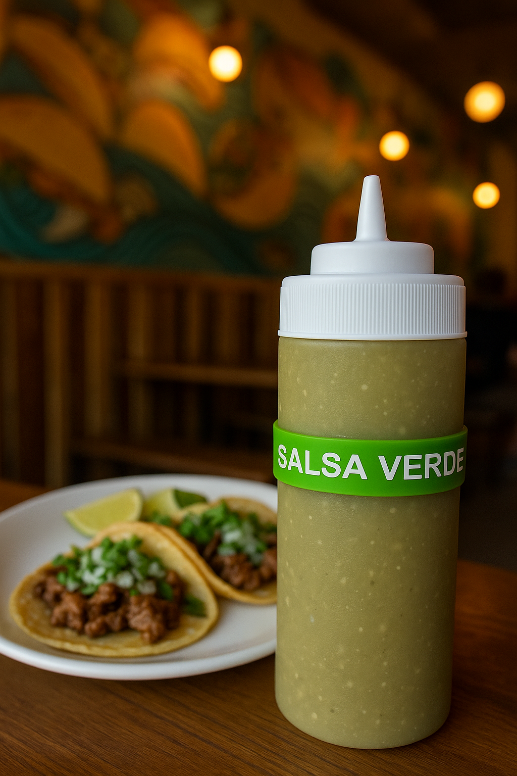 Rousse Bands® Salsa Verde Squeeze Bottle Label